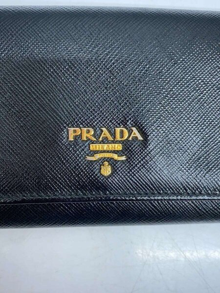 PRADA / 長サイフ/牛革/BLK/レディース PRADA(プラダ) / 長サイフ/牛革/BLK/レディース | 中古品の販売・通販