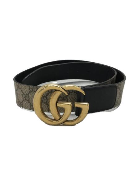 GUCCI(グッチ) / ダブルGGバックルベルト/レザー/KHK/メンズ/400593