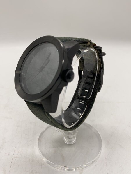 NIXON(ニクソン) / クォーツ腕時計/アナログ/レザー/GRY/BLK | 中古品 