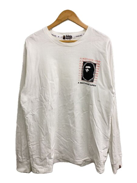 A BATHING APE(アベイシングエイプ) / 長袖Tシャツ/L/コットン/WHT 