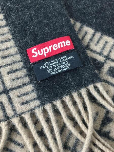 黒 supreme repeat logo scarf マフラー（Supreme シュプリーム 16AW  