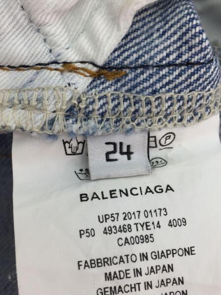 BALENCIAGA(バレンシアガ) / ダメージ加工デニムストレートパンツ/24