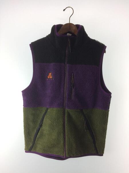 NIKE ACG フリースベスト 黒/紫/緑