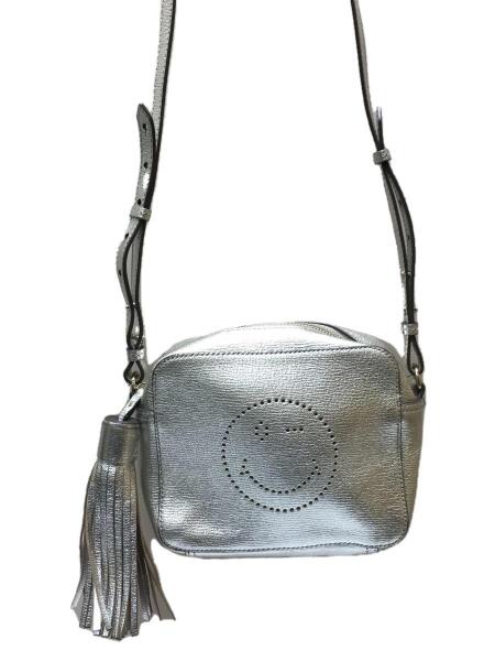 新古品アニヤ・ハインドマーチ スマイリー ショルダーバッグ レザー