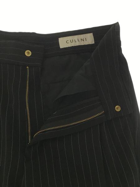 CULLNI / ボトム/1/ポリエステル/ブラック/ストライプ/22-SS-057 CULLNI(クルニ) / ボトム/1/ポリエステル/ブラック/ストライプ/22-SS