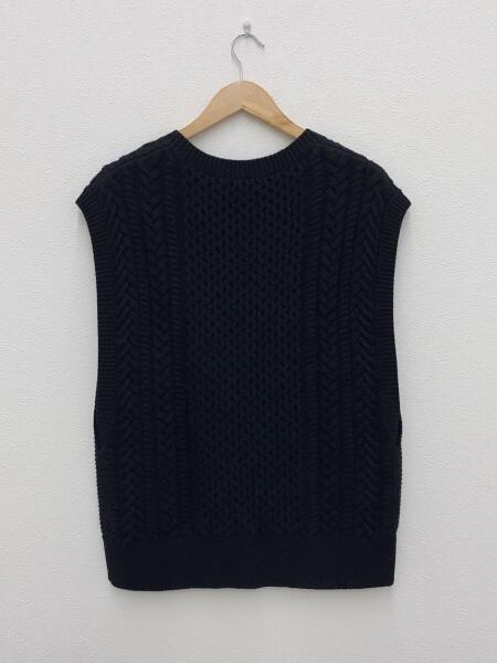 【専用】UNITED ARROWS　Pミニフリルニットベスト　ブラック UNITED ARROWS(ユナイテッドアローズ) P ミニフリルニットベスト 1518