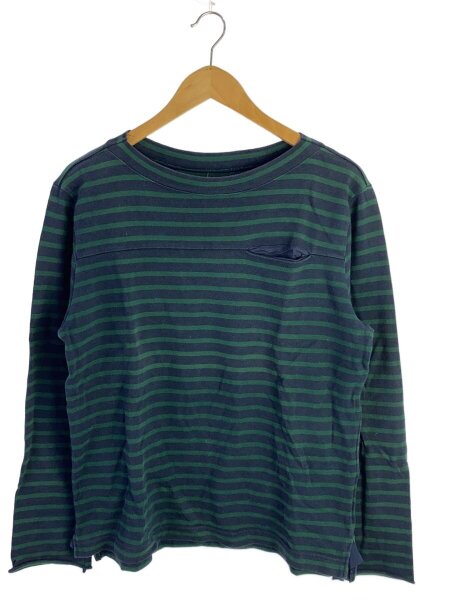 sacai(サカイ) / 長袖Tシャツ/2/コットン/GRN/ボーダー/12-00352M 