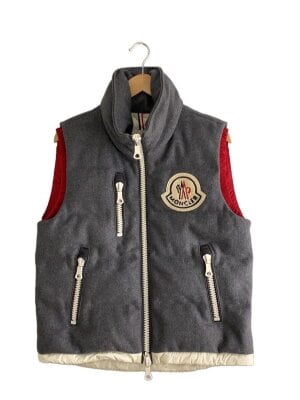 MONCLER(モンクレール) / ダウンベスト/2/ナイロン/NVY/無地