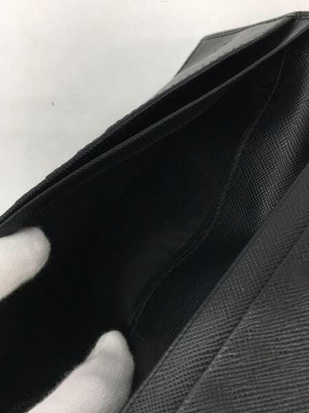 PRADA(プラダ) / 長財布/レザー/BLK/無地/メンズ/内側ノリ剥がれあり