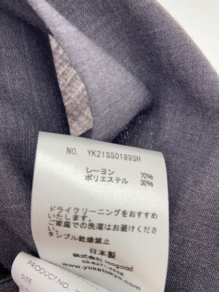 YOKE(ヨーク) / OVERSIZED BIG POCKET SHIRT/2/レーヨン/GRY/無地