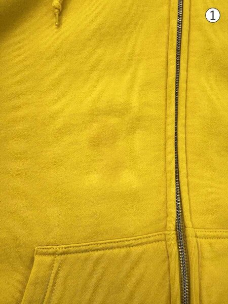 STUSSY / ジップパーカー/M/コットン/YLW/シミ有 STUSSY(ステューシー) / ジップパーカー/M/コットン/YLW/シミ有 | 古着