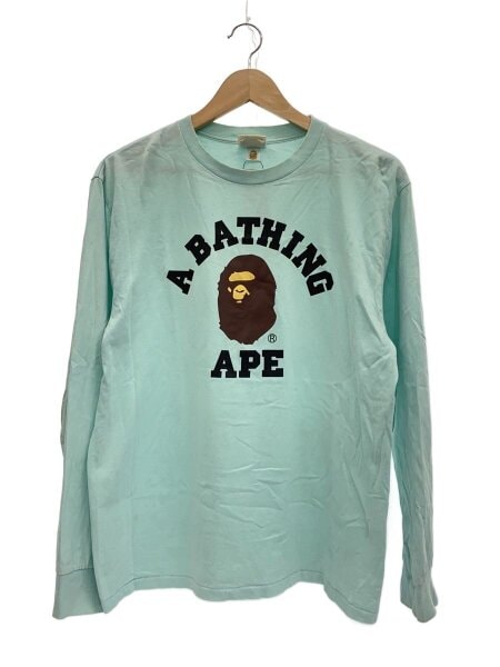 A BATHING APE(アベイシングエイプ) / 長袖Tシャツ/M/コットン/BLU