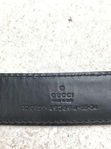 GUCCI(グッチ) / グッチシマ/GGレザー/ベルト/レザー/BLK/170859