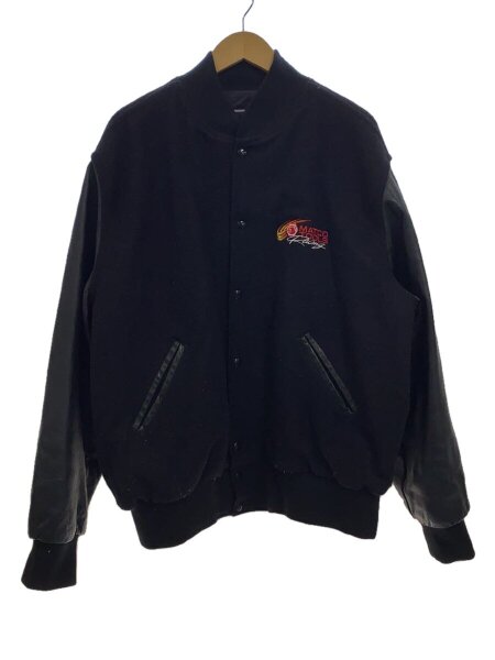 90s Holloway スタジャン HOLLOWAY(ホロウェイ) / 90s/スタジャン/2XL/ウール×レザー/BLK/MADE