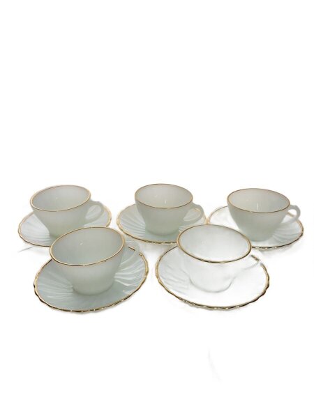 Anchor Hocking(アンカーホッキング) / カップ&ソーサー/5客セット/WHT 