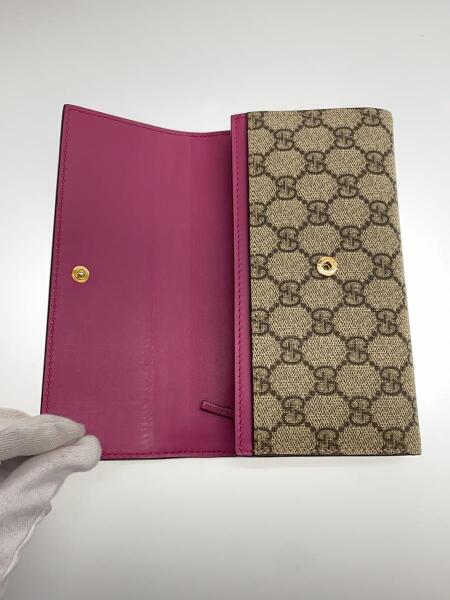 GUCCI / GGスプリーム/長財布/--/RED/総柄/レディース GUCCI(グッチ) / GGスプリーム/長財布/レザー/RED/総柄/レディース