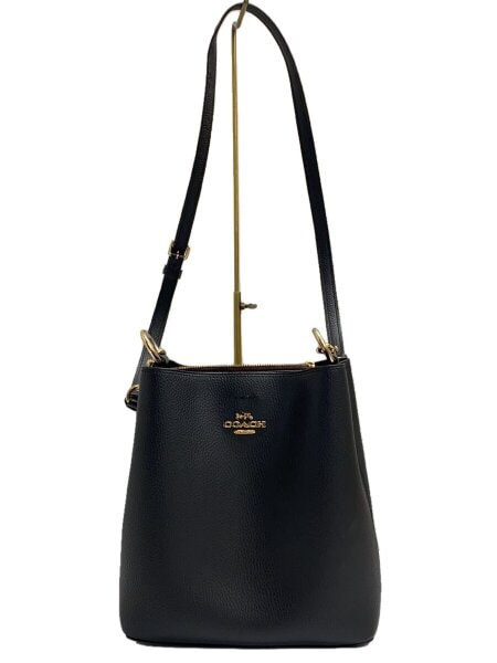 COACH 黒 レザー ショルダーバッグ