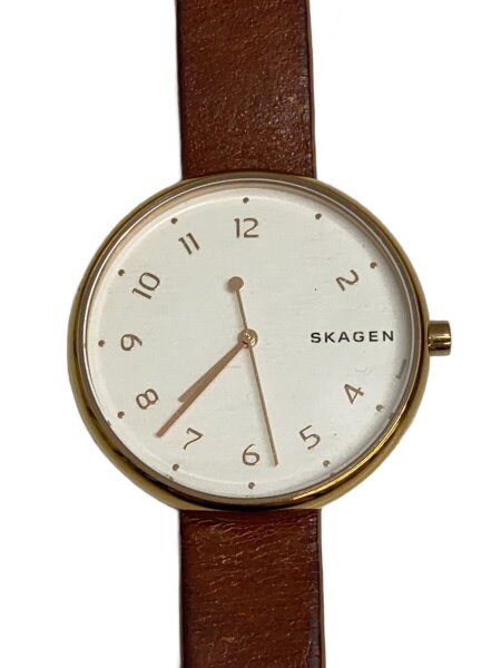 SKAGEN(スカーゲン) / クォーツ腕時計/アナログ/レザー/ホワイト 