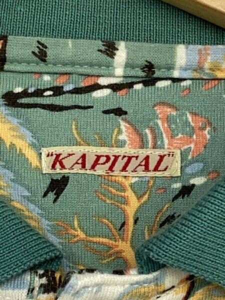 KAPITAL(キャピタル) / ポロシャツ/4/コットン/グリーン/総柄// | 古着 