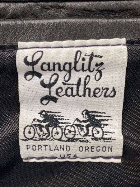 LANGLITZ LEATHERS(ラングリッツレザー) / ベスト/40/レザー/BLK/無地