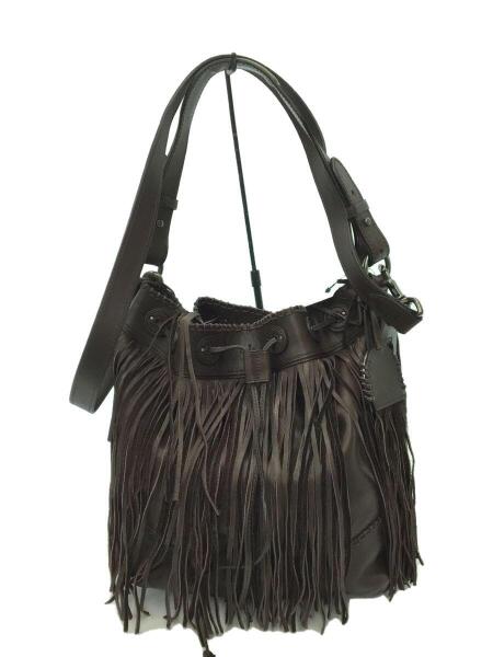 Polo Ralph Lauren フリンジレザー ショルダーバッグ 巾着