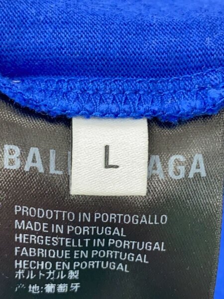 BALENCIAGA / 長袖Tシャツ/L/コットン/ブルー/612967 THV84 BALENCIAGA(バレンシアガ) / 長袖Tシャツ/L/コットン/ブルー/612967