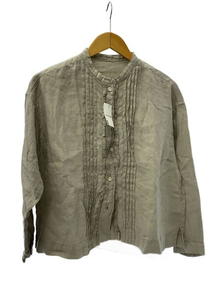 nest Robe(ネストローブ) / 25AW/プレーンリネンタックフロントシャツ 