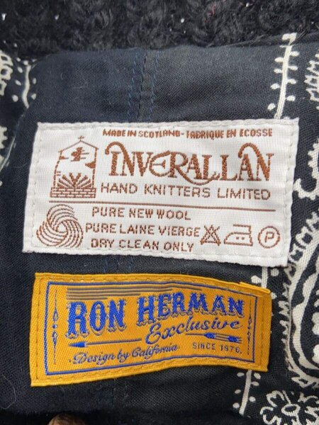 INVERALLAN × Ron Herman / Ron Herman別注/フィッシャーマン/裏地バンダナ/ウール/BLK/322080002-2070 INVERALLAN(インバーアラン) / Ron Herman別注/フィッシャーマン/裏地