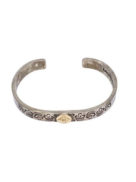 FIRST ARROW'S(ファーストアローズ) / カラ草彫りバングル/平打8mm/K18