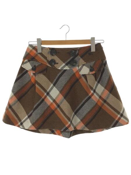 Burberry Blue Label ノバチェック柄ミニスカート 36 ウール Burberry