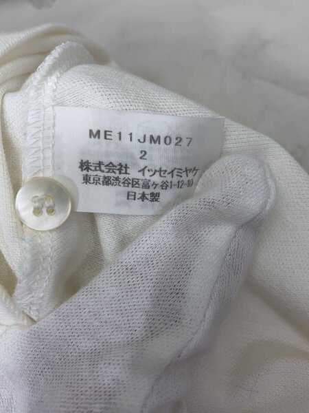 ISSEY MIYAKE(イッセイミヤケ) / ポロシャツ/2/コットン/WHT/ME11JM027