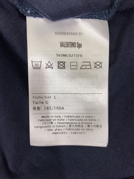 VALENTINO(ヴァレンティノ) / Tシャツ/L/コットン/NVY/SV3MG02T5F6