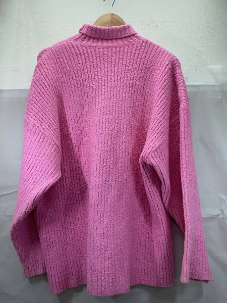 BALENCIAGA バレンシアガ ロゴ リブ ニット セーター ピンク バレンシアガロゴニット バレンシアガ ニットピンク BALENCIAGA