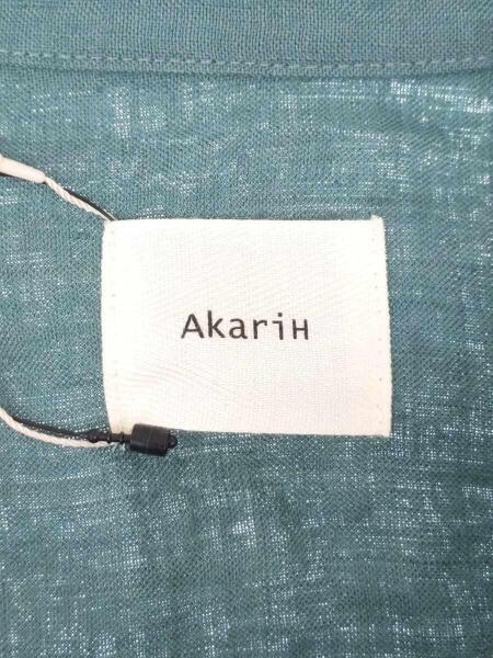 AkariH(アカリ) / タグ付/シャツワンピース/1/リネン/グリーン/AKF  
