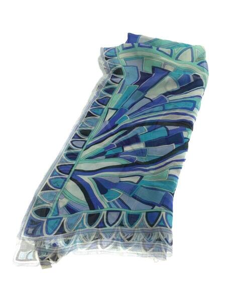 EMILIO PUCCI ストール ブルー EMILIO PUCCI エミリオプッチ 8J639