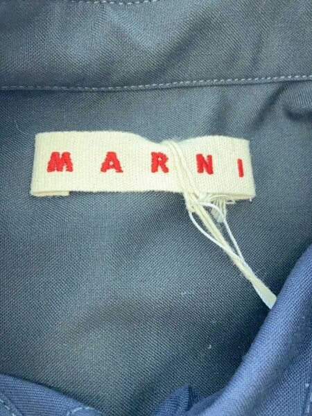 MARNI / TROPICAL WOOL SHIRT/長袖シャツ/46/ウール/NVY/CUMU0278QS MARNI([イリョウ/フクショク]マルニ) / TROPICAL WOOL SHIRT/長袖