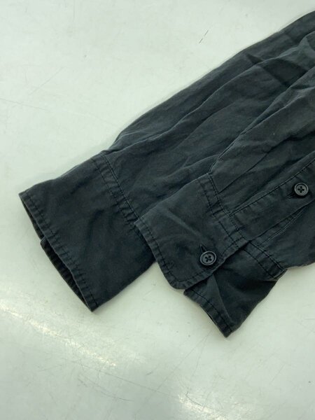 yohji yamamoto POUR HOMME / 2023SS/ノッチドシャツ/長袖シャツ/2/BLK/無地/HZ-B09-200 yohji yamamoto POUR HOMME(ヨウジヤマモトプールオム) / ノッチド