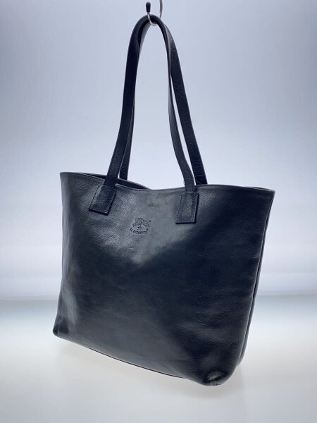IL BISONTE(イルビゾンテ) / ヌメ革トート/トートバッグ/レザー/BLK 