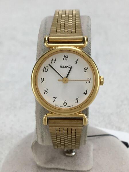 SEIKO(セイコー) / クォーツ腕時計/アナログ/WHT/GLD/4N21-0052 | 中古 