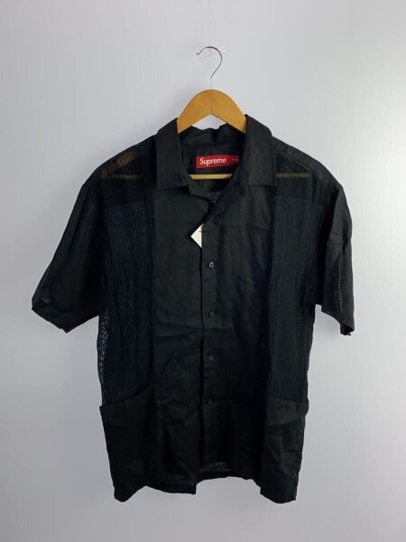 Supreme(シュプリーム) / 24SS/Mesh Panel Linen S/S Shirt Black/半袖 
