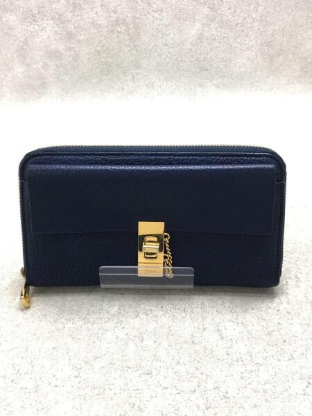 Chloe(クロエ) / DREW/長財布/レザー/ネイビー/紺/使用感有/3P0780-944 