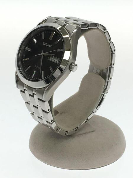 SEIKO(セイコー) / ソーラー腕時計/アナログ/ステンレス/BLK/V158-0AZ0