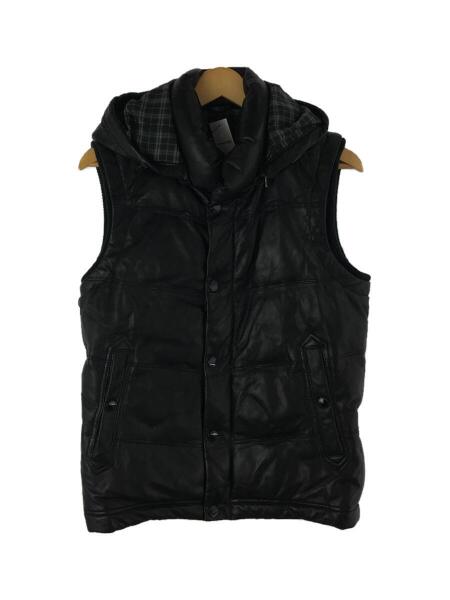 Burberryブラックレーベルレザーダウンベスト