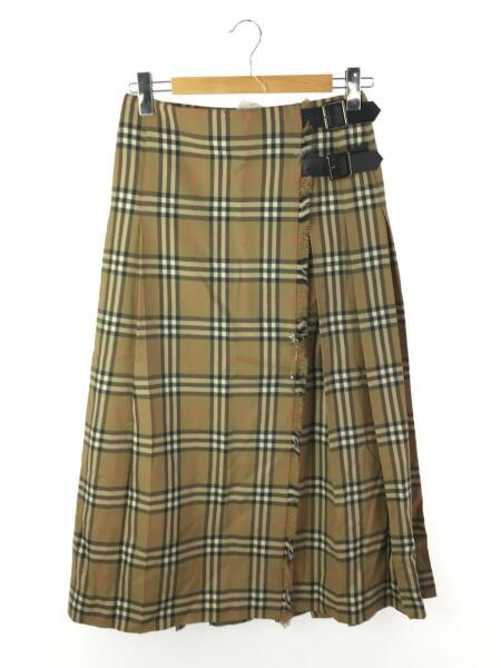 BURBERRY LONDON(バーバリーロンドン) / ラップスカート/ブローチ付き  