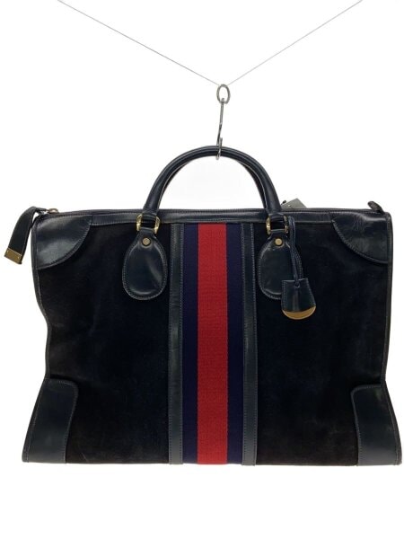 GUCCI(グッチ) / ボストンバッグ/スウェード/NVY | 中古品の販売・通販 