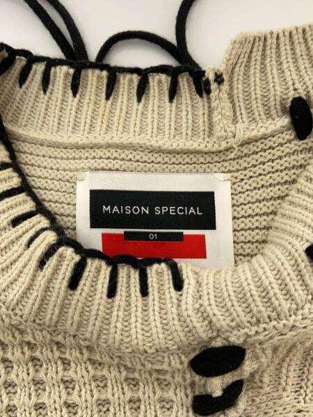 MAISON SPECIAL / ニット・セーター(厚手)/1/コットン/BEG/無地/11231361308 MAISON SPECIAL(メゾンスペシャル) / セーター(厚手)/1/コットン/BEG