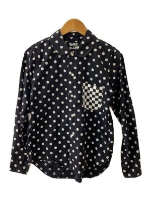 【新品未使用】コムデギャルソン ブラック ハート刺繍 長袖カットソーSレディース 新品未使用】コムデギャルソン ブラック ハート刺繍 長袖カットソーS