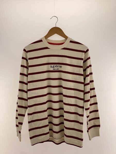 Supreme(シュプリーム) / 長袖Tシャツ/M/コットン/IVO/ボーダー | 古着 