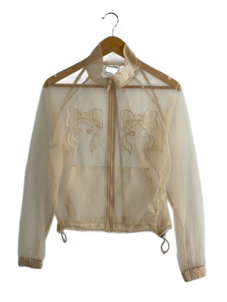 SCULPTOR(スカルプター) / Mesh Sheer Zip-Up Jacket/XS/ナイロン/BEG 