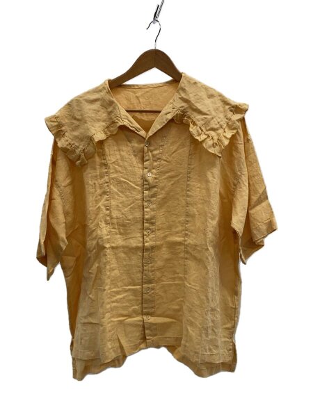 ネストローブ nest robe リネン天然染ケープカラーブラウスnestRobe